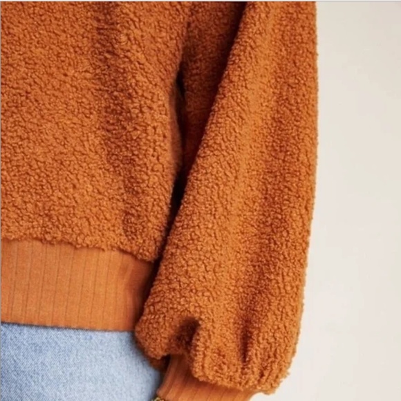 Anthropologie Porridge Heidi Sherpa Sweatshirt Sweater Mock Turtle Neck … - Picture 3 of 14